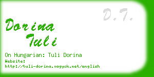 dorina tuli business card